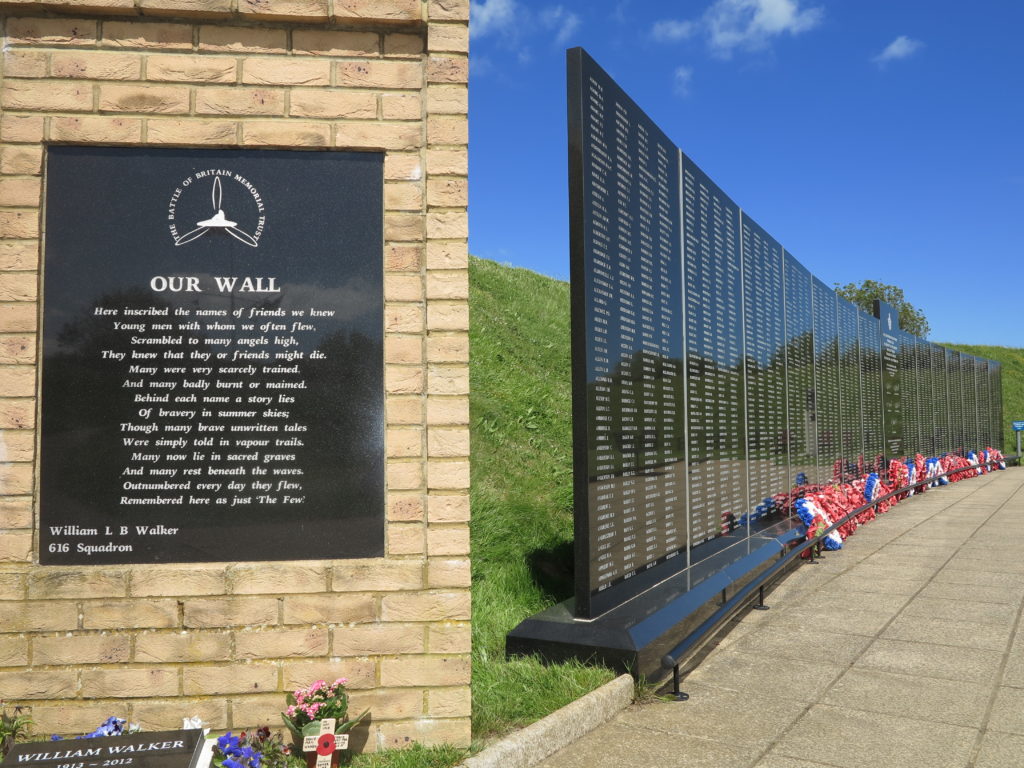 Memorial Wall at the Battle of Britain Memorial