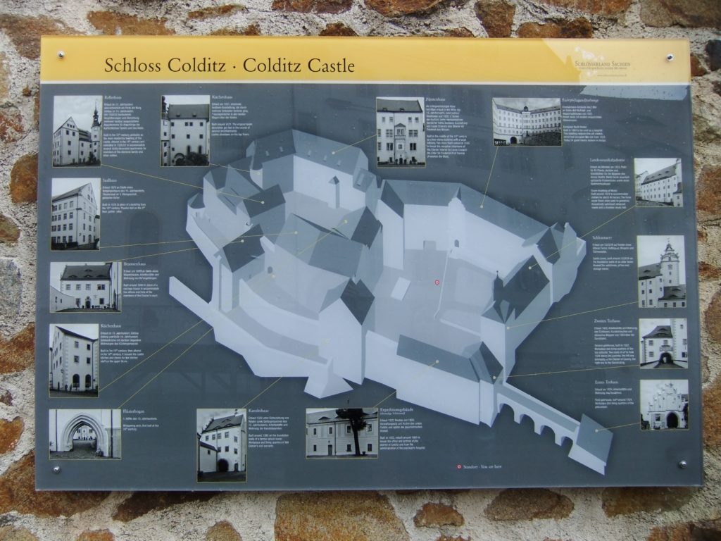 Map of Colditz Castle (Schloss Colditz), Colditz, Saxony, Germany