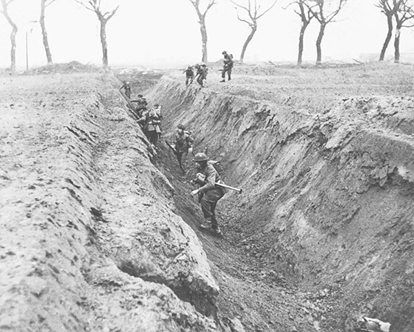 Trench lines in the Reichswald