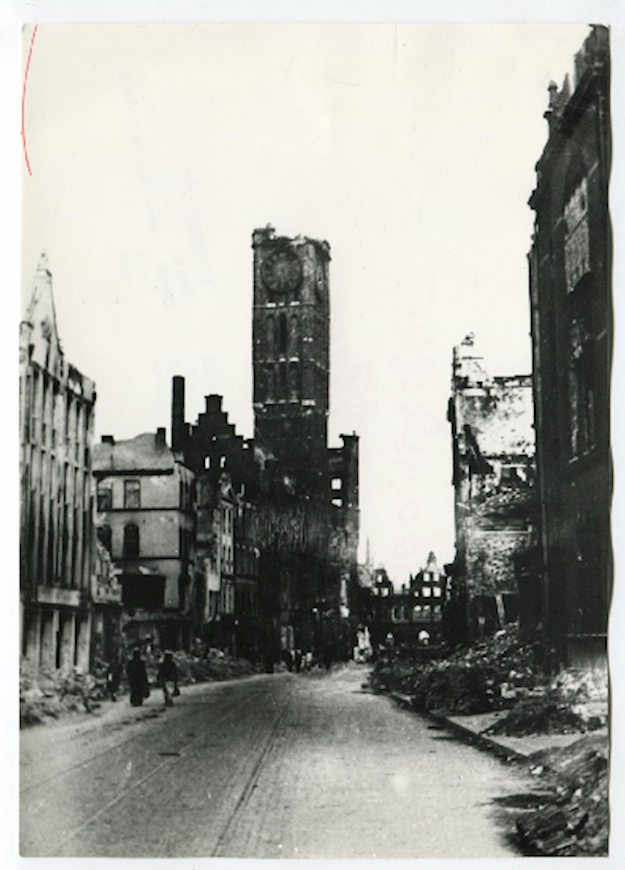 The town hall shortly after the war.