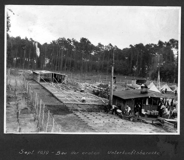 The building of the camp in September 1939.
