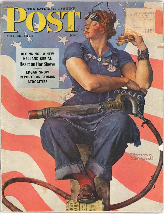 The original image of Rosie by Norman Rockwell. © National Liberation Museum 1944-1945