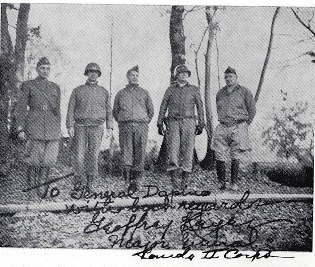 General Dapino, far left, with American generals Fred Walker and Geoffrey Keyes. © Vincenzo Dapino