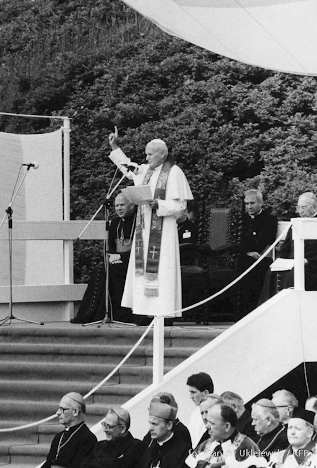 Pope John Paul II on the Westerplatte.