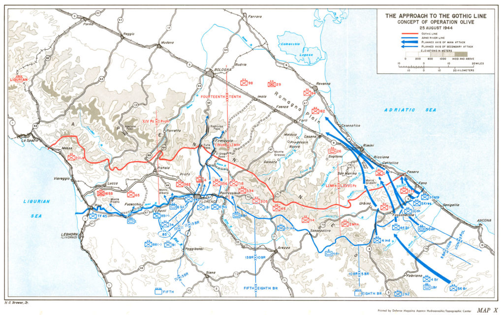 Operation Olive map