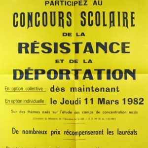 Le Concours national de la Résistance et de la Déportation : 60 ans d’histoire, de mémoire et d’engagement citoyen